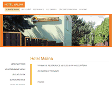 Tablet Screenshot of hotelmalina.com
